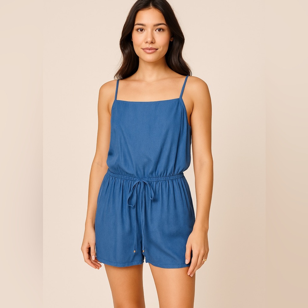 Vera Bradley Chambray Blue Romper – Size L (12/14) – NWT